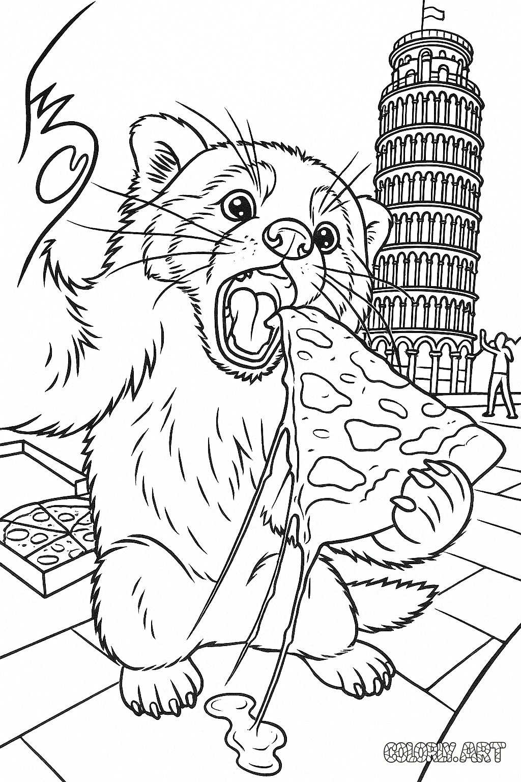 Otter Eating Pizza